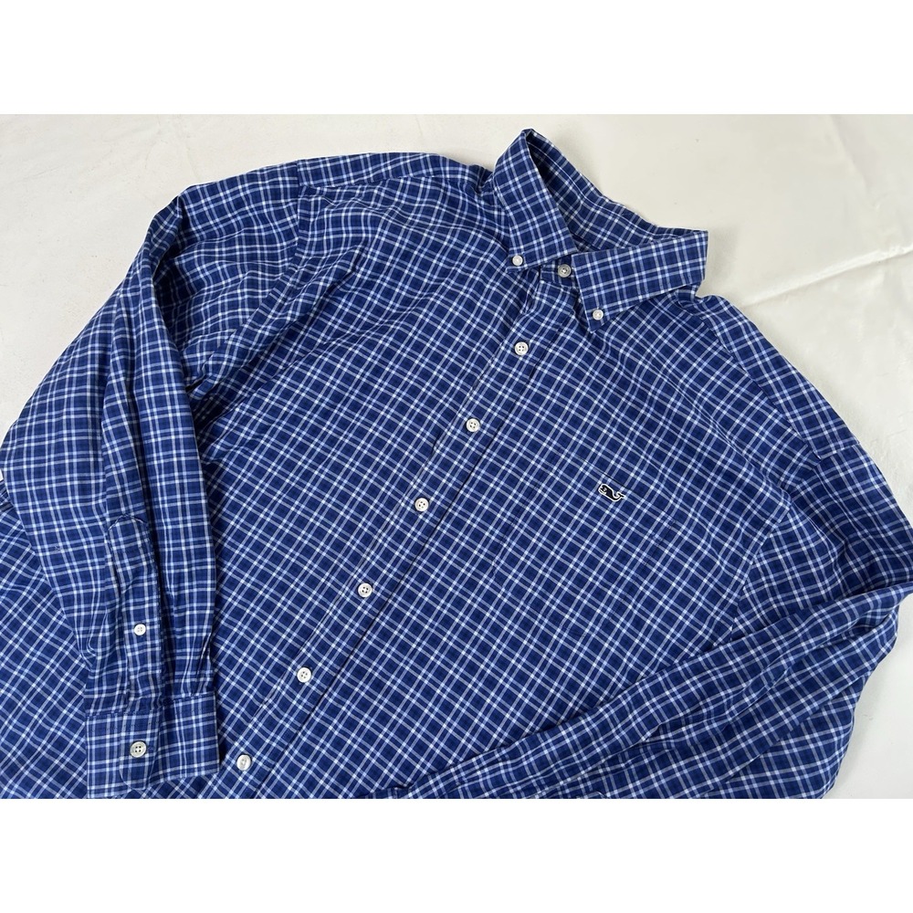 Vineyard Vines Classic Fit Tucker Shirt Men's 2XL XXL Plaid Button Down Preppy